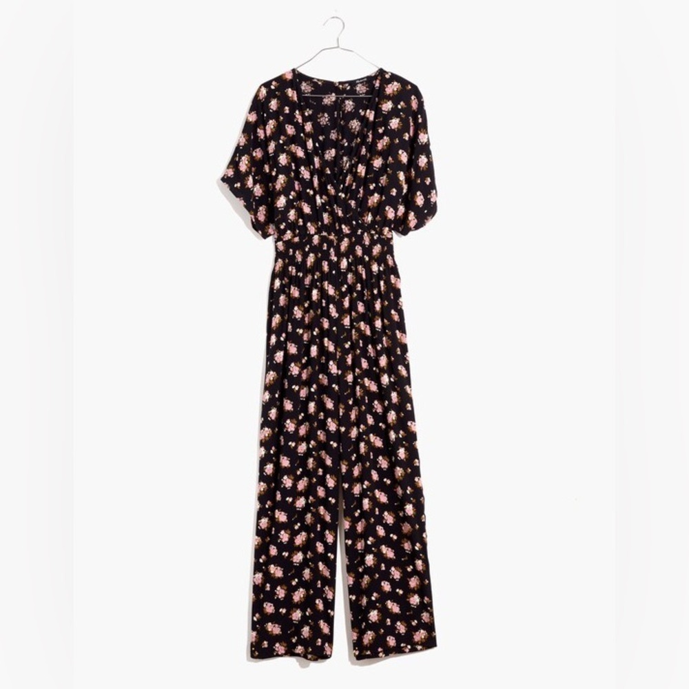 Madewell Wide Leg Floral Jumpsuit in Dandelion Bouquet - Size X-Small - Picture 3 of 13